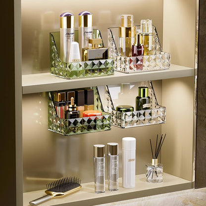 Acrylic Wall-Mounted Cosmetic Organizer Rack